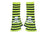 Black and Green Skull Arm Length Fingerless Gloves